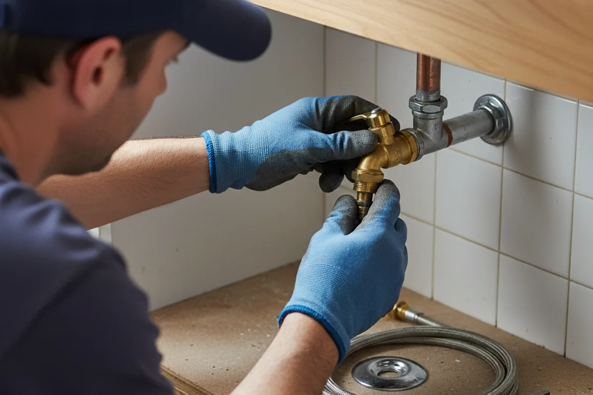 Shutoff valve and fitting work during Faucet and Fixture Repair in Stamford